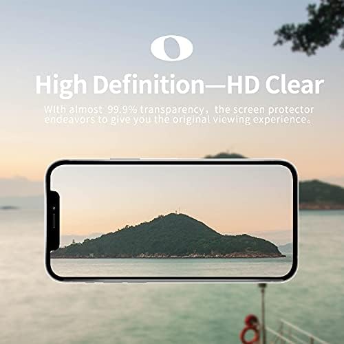 Прозрачен филм от закалено стъкло с висока резолюция, защитен слой от надзъртане, подходящи за iPhone 12 Pro Max 【6,7 инча】 Защитно