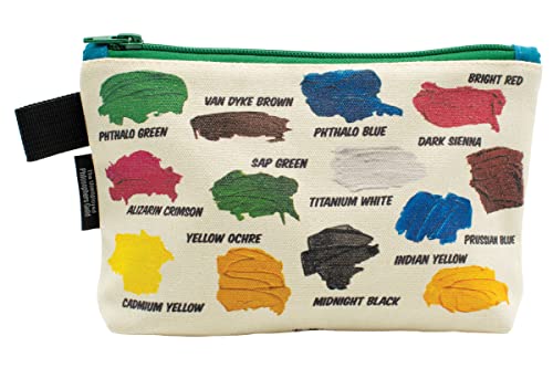 Чанта Bob Ross - 9-инчов Платно калъф с цип джоб за Моливи, Инструменти, Козметика, тоалетни принадлежности и много Други неща