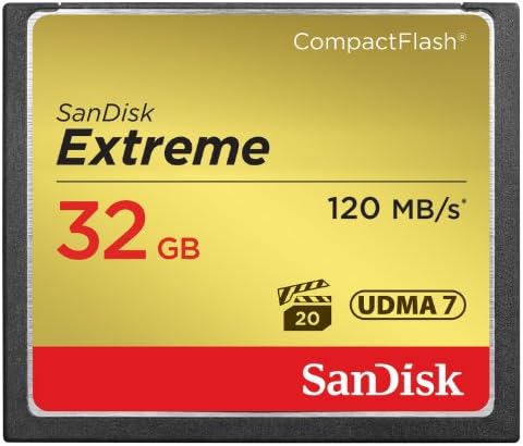 Карта памет SanDisk Extreme 32GB CompactFlash UDMA 7 Със скорост до 120 МВ/сек - SDCFXSB-032G-G46