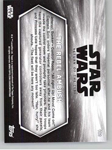 2020 Начело на Междузвездни войни: Завръщането на джедаите, черно-бял сепия #100 Засада на бунтовниците (Хан Соло), Официалната неспортивная карта със стандартен разме?