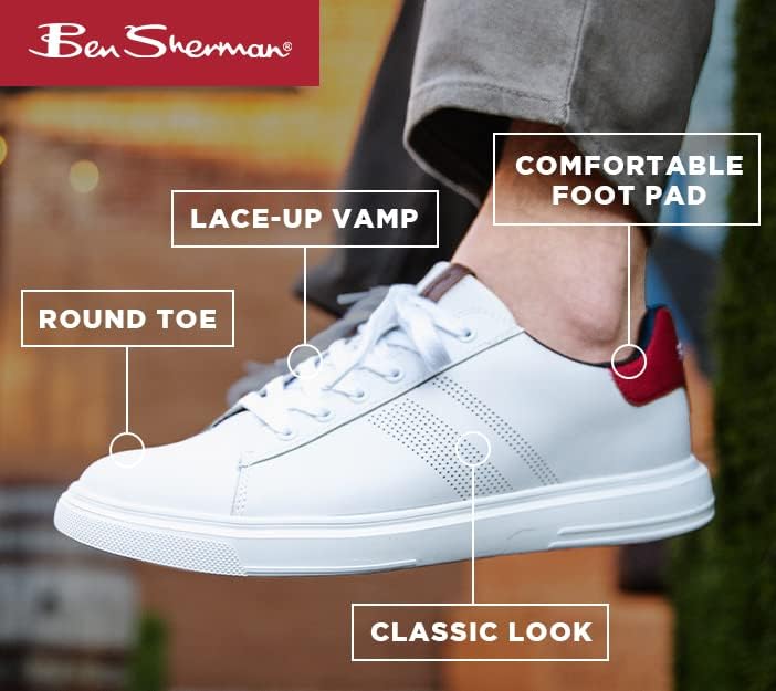 Мъжки обувки за тенис Ben Sherman Hardie Dress - Мъжки Модни маратонки - Лесно ежедневни обувки в класически вид с удобна подложка за ежедневни