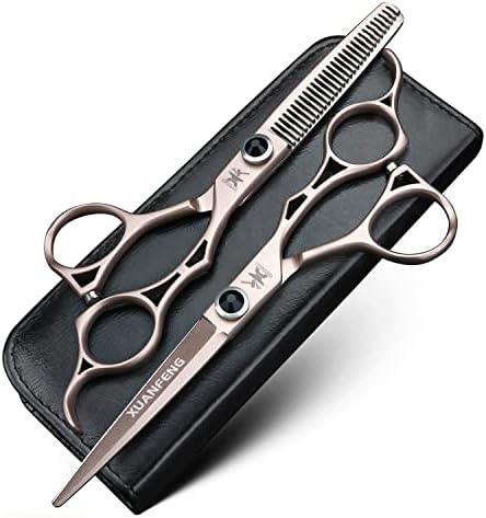 Ножици за подстригване със стоманени куха дръжка XUANFENG Pinking 6440C, ножица за подстригване на коса Вкъщи или във фризьорския
