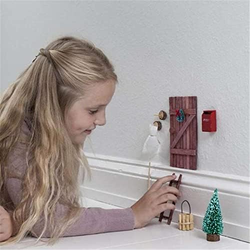 NSQFKALL Подаръци за Коледа с Декорации на Вратата Стена за Децата на Коледа САМ Дърво, Филц Начало Декор Настолна Статуя (Многоцветен, един