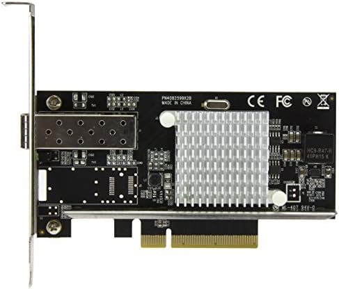 StarTech.com Мрежова карта 10G - 1x 10G Открит SFP + мулти-режим LC-оптичен конектор - Чип на Intel 82599 - Карта Gigabit Ethernet (PEX10000SRI), черна