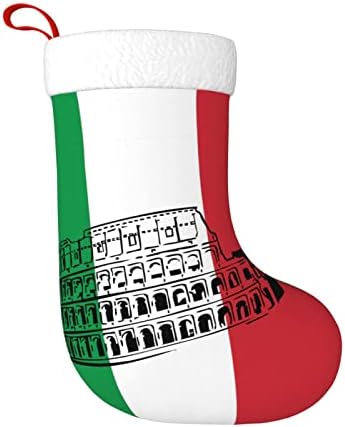 Сладък Варфариновые Италиански Знамена, Римски Коледни Чорапи, Украшения за Елхи, Коледни Чорапи за Коледа на Празнични партита, Подаръци