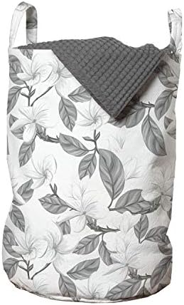 Чанта за дрехи Ambesonne с цветен Модел, Ръчно Рисувани цветя и листа плюмерии под формата на Градински растения, Кошница за дрехи