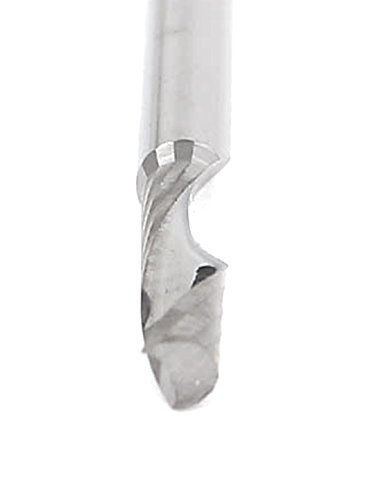 Aexit 1/8 Хвостовики Края на Ножовете 3,175 mm x 12 mm С една Канавкой Спирала Края на Фреза С ЦПУ С Квадратни Носове Края Мелници Рутер Бита