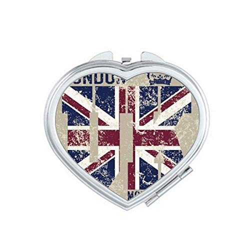 Лондон Крал На Великобритания Флаг Union Jack Огледало С Пътен Увеличаване На Преносим Джобен Грим