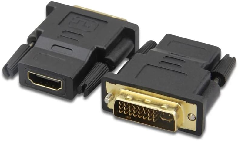 DVI-HDMI, Двупосочен адаптер DVI (DVI-D)-HDMI между мъжете и жените с позлатените кабел, 2 бр.