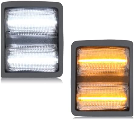 SHINEFIT Switchback led габаритни светлини, странични огледала, съвместими с F250 F350 F450 F550 Super Duty 2008-, Буксировочное
