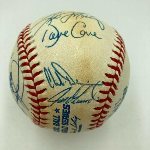 1999 Отбор на Шампионите от Световна серия Ню Йорк Янкис Подписа бейзболен договор с Дереком Джетером PSA - Бейзболни топки