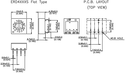 Отточна тръба на шарнирна връзка DIP-превключвател ERD416RSZ 16-позиционен 0-F кодекс ключ 4: 1 - (Напрежение: 1 бр.)