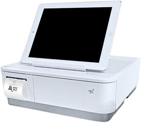 Вграден принтер проверки Star Micronics mPOP USB-C Светкавица и касов кутия със стойка за таблет - Бял