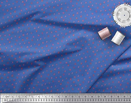 Памучен трикотажная плат Soimoi, кърпа с принтом азбуки, плат с ширина 1 ярд 58 инча
