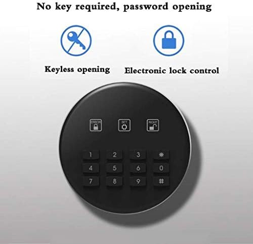 YFQHDD Цифров Електронен Сейф за Сигурност, Домашен Сейф с Дигитална клавиатура с Черен Цвят за Бижута, Парични стойности (Цвят: