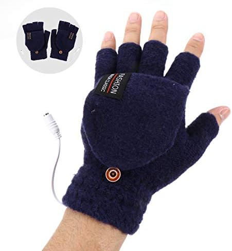 Ръкавици Abaodam с подгряване на базата на UBS, Топли Зимни Ръкавици за Плетене на Ръцете, Ръкавици С топъл басейн, Топли Ръкавици