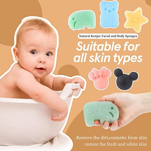 Детска гъба за къпане KECUCO основната коняк, Класическа форма, Натурални Гъби за Къпане на Бебета, малки деца, Новородени, Естествени