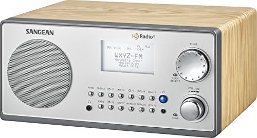 Радио Sangean HDR-18 HD/FM Стерео/AM, с дървени Модулни плотове Сребрист цвят