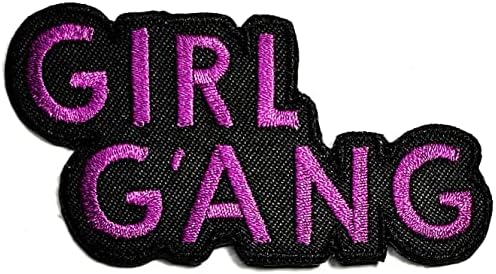Kleenplus Момиче Gang, пришитая желязо нашивке, бродирана апликация, дрехи ръчна изработка, рокля, шапка, дънки стикер, забавни