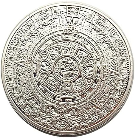 Криптовалюта Медал на Мексиканския Индианско Занаяти Монета на Маите сребърно покритие Възпоменателна Монета Копие Монети с Защитен Калъф