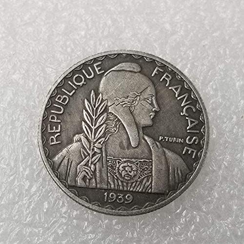 Старинни занаяти 1929 (1939) Френска Сребърна Доларова монета 535