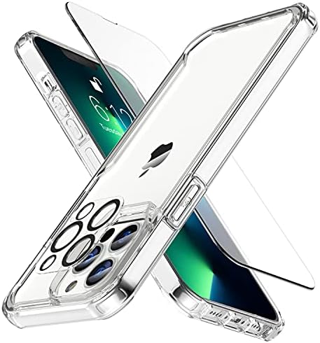 ORETech Предназначени за своята практика iPhone 13 Pro с [2 защитни стъкла от закалено стъкло] [1 защитно фолио за обектива на камерата] [Не желтеющий] Защитна броня, устойчив н