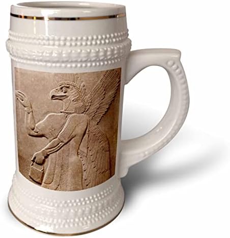 Триизмерен образ на Древния асирийски Митичния Орел-Защитник. - Стъклена чаша с 22 грама (stn-371849-1)