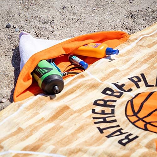 Плажна Кърпа ChalkTalkSPORTS Баскетбол Премиум-Клас С Качулка | По-Скоро Играйте Баскетбол