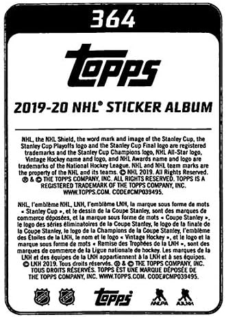 2019-20 Етикети Topps NHL 364 от Джеймс ван Римсдик Филаделфия Флайърс Хокейна Мини стикер NHL Търговска карта