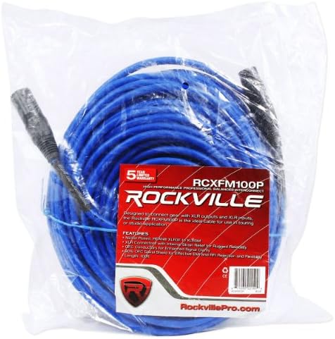 Rockville RCXFM3P-B Черно 3-инчов Микрофон кабел REAN XLR от жена към мъж от Мед