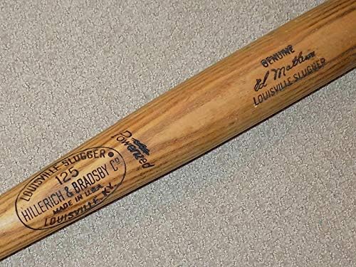 Еди Матюс H & B е Използвал бухалка В играта Хюстън Астрос Милуоки Брейвз КОПИТО PSA GU 7.5 - MLB Използвал Бухалка В играта