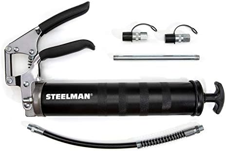Комплект за техническо обслужване на автомобили Steelman, състоящ се от 5 теми, Тежкотоварни Професионален смазочен пистолет с пистолетной