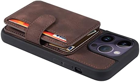 Защитно Кобур за iPhone 12/12 Pro, една чанта-портфейл с диагонал от 6,1 инча, Ретро чанта-портфейл от Изкуствена кожа с магнитно