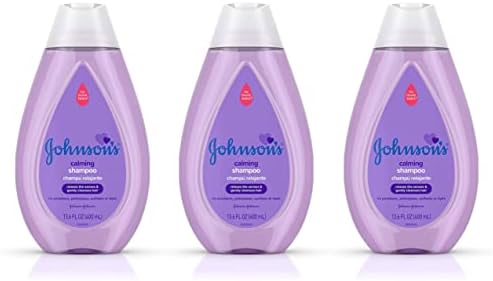Johnson ' s Успокояващ детски шампоан с успокояващ натурален аромат, Хипоалергичен и не причинява сълзи детски шампоан за коса, без