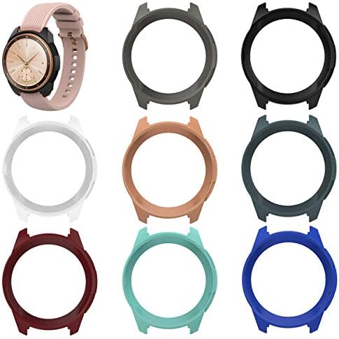 Калъф UKCOCO за Galaxy Watch 42 мм, Цветни Мек Силиконов Предпазна клетка със защита от надраскване, Броня Samsung Galaxy Watch 42