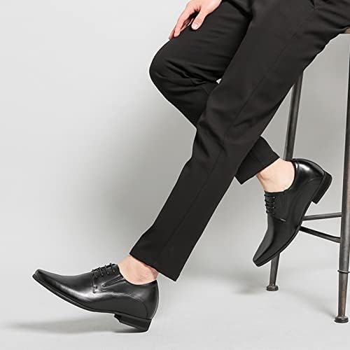 CHAMARIPA/Мъжки Оксфордские обувки с асансьор, Увеличаване на растежа, Модел обувки за Смокинг От Естествена кожа 3,15 инча по-висок