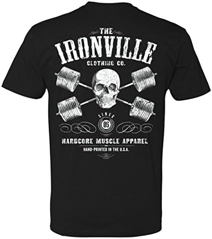 Тениска Ironville Next Level Heavy Iron Outlaw Skull за Пауэрлифтинга от по-мека смес