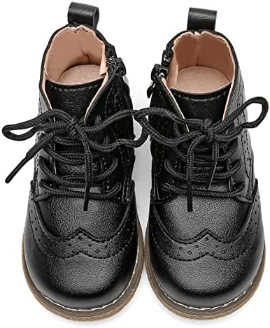 DADAWEN/ Туристически обувки за по-малките момчета и момичета, Непромокаеми Кожени нескользящие обувки дантела, Зимни ботильоны