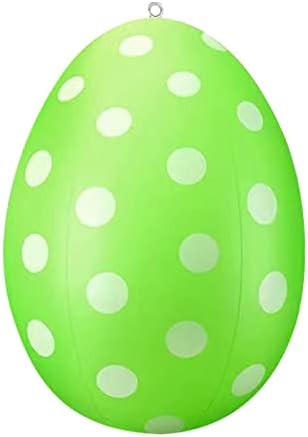 iNoDoZ 16 Инча Огромно Яйце на Великден Надуваем Балон от PVC Външен Украшение Надуваем Великден Украшение Външен Градина Окачен