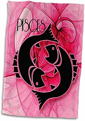 3. Дамата Риби в розово-черните завитках от колекцията на Зодиака Collection - Кърпи (twl-204557-3)