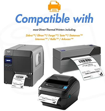Директен термоэтикетка OfficeSmartLabels с 3.5 x 1 - съвместима с принтери за етикети Rollo, настолни принтери Zebra и други – 3