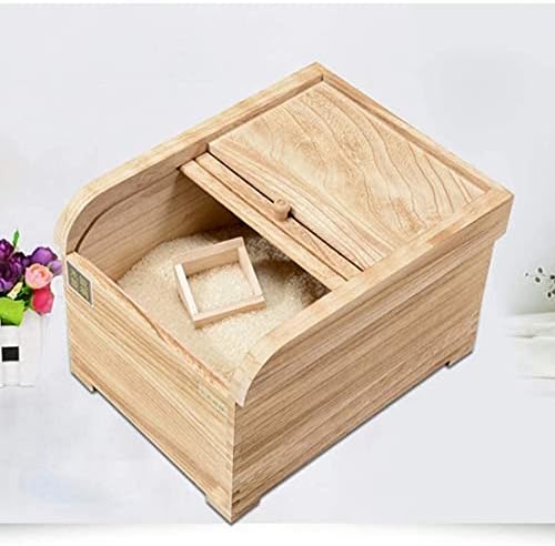 Контейнер за съхранение на храна YIWANGO Кутия За съхранение на Ориз с Капак, Кутия За Съхранение на Ориз 15 кг Контейнер за Зърно с