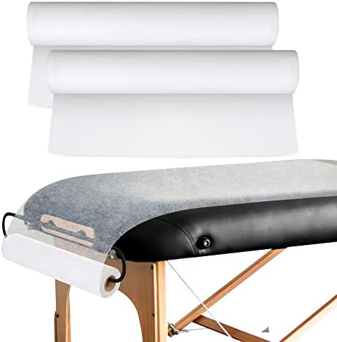 Еднократни кърпи за масаж на масата JJ CARE дебелина от 30 гориво [24 инча х 390 фута - Опаковка от 2 ролки] Листове за обшивка