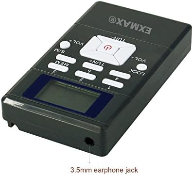 EXMAX® EXG-108 Безжичен Преносим Джобен цифров приемник DSP FM стерео радио с мини LCD часовник-слушалки за преподаването на среща с екскурзовод - 15 бр. (Сив)