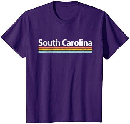 Южна Каролина - Ретро / Поношенный дизайн на Тениска райе в стил ретро