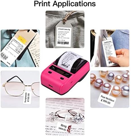 LIUYUNQI Преносим 58-мм Термопринтер impresora Доставка Printer за доставка ценови етикети на errands USB връзка NFC БТ (Цвят: бял-Динозавър