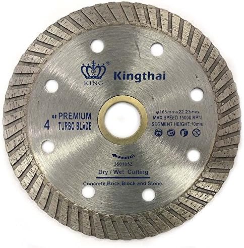 Диамантен нож Kingthai 4 Premium Turbo Rim за Гранитния мрамор, Дограма 7/8-5/8