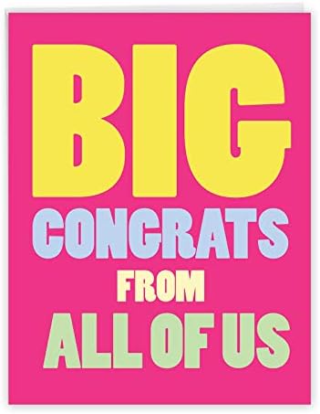 NobleWorks - Огромна Поздравителна картичка (8.5 x 11 инча) - Групово Поздравителни картички от всички нас, Група - Големи
