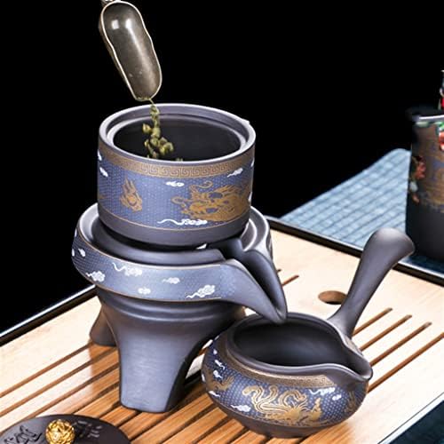 HDRZR Домашна Кафе машина, Въртяща се Каменна Мелница Автоматично Чай, Определени В Комплект С машина за Чай И Чаена Чаша