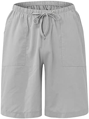 IJKEID Мъжки Ежедневни Панталони Летни Обикновена Плажни къси Панталони С Колан на съвсем малък Къси Панталони С Джобове